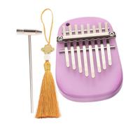 Toyvian Portable Mini Kalimba Thumb Piano with Purple Beginner-friendly Wooden Finger Piano for Music Lovers Compact Lightweight Musical Instrument for Practice and Small Performances