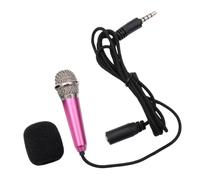 Toyvian Portable Mini Microphone with Wireless Speaker for Notebooks and Tablets Super Lightweight Voice Recording Function Rose Colour 150cm Cable Length for Random Color