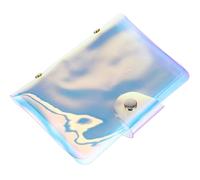 Toyvian Portable Nail Stamping Plate Storage Bag 20 Card Slots Pet Material Nail Art Template Case for Organizing and Protecting and Stickers