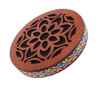 Toyvian Portable Ocean Drum Ethnic Percussion Instrument for Onomatopoeic Sound Therapy Relaxing Sounds Meditation and Healing Handheld Wooden Design