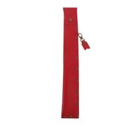 Toyvian Portable Red Pu Drumstick Holder Bag with Metal Detailing, Protective and Compact Storage Case for Percussion Mallets, for Drummers Practices and Shows