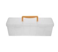 Toyvian Portable Seed Organizer Storage Box with Handle and 6 Dividers, Lightweight Plastic Container with Multiple Compartments for Everyday Seed Saving and Camping