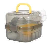 Toyvian Portable Small Animal Carrier Cage for Guinea Pigs with Double-layer Design and Ventilated Abs Material, for Visits to The Vet and Road Trips