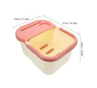 Toyvian Portable Small Foot Soaking Tub with Massage Function Milk White Spa Bath Basin for Home Use Insulated Pedicure Foot Bucket