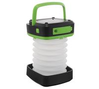 Toyvian Portable Solar Camping Lantern Collapsible Camping Lamp USB Rechargeable LED Tent Light for Outdoor Hiking Emergency Power Outages Hurricane Backpacking Gear Green