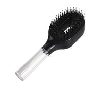 Toyvian Portable Spray Hair Brush with 55ml Refillable Water Reservoir, Fine Mist Hydration and One-handed Styling for Wet and Dry Hair Detangling, for Daily Styling and Commuter Bag Use