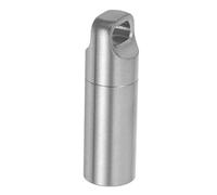 Toyvian Portable Stainless Steel Pill Holder Keychain Waterproof Mini Pill Container Reusable Small Survival Bottle for Travel Purse Pocket Outdoor Use