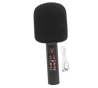 Toyvian Portable Wireless Handheld Singing Microphone and Sponge Cover with 1000mah Battery, Sturdy Abs Material for Outdoor Use and Ktv Sessions