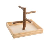 Toyvian Portable Wooden Bird Playstand for Parrots Bird Cage Toy Exercise and Play Gym Safe Parrot Perch for Cage