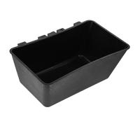 Toyvian Poultry Feeding Container Bird Food Dispenser for Bird Feeding Black Plastic Hanging Rectangular Trough Large Capacity Not Easy to Deform at The Same Time