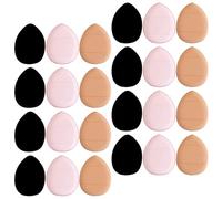 Toyvian Powder Teardrop Portable Makeup Finger Set with Puff Mini 30pcs Triangle and Shapes Shape, Hydrophilic Polyurethane Material, Dual Versatility for Precise Application