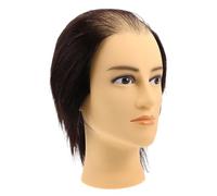 Toyvian Professional Male Mannequin Head for Hairdressing Practice with Realistic Male Hair Structure and Stable Pvc Material for Barber Schools and Classroom Training