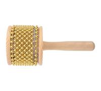 Toyvian Professional Wooden Cabasa Percussion Instrument with Metal Beads Exotic Tone Hand Shaker for Music Bands and Enhances Creative Expression and Rhythm Play in Jazz and World Genres