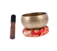 Toyvian Professional Yoga Meditation Bowl Singing Bowl Mallet Gasket Set Coppery Random Color