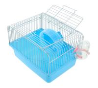 Toyvian Prolee Hamster Cage Bin Cage for Hamster Chinchilla Small Pet Supplies Spacious and Grey