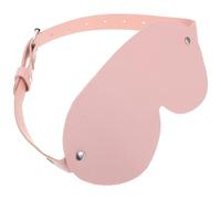 Toyvian Pu Leather Eye Mask for Games and Cosplay, Light Blocking Adjustable Sleep Mask, Vintage Masquerade Eye Cover for Travel and Role Play, Pink