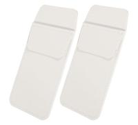 Toyvian PU Leather Pen Sleeve 2pcs White Pocket Protector for Nurses and Doctors, Small Portable Pen Organizer Pouch for Shirts and Daily Use