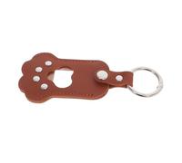 Toyvian PU Leather Pet Hair Storage Keychain for Dogs and Cats Versatile Photo Holder and Memorial Keepsake Pendant Compact Brown Remembrance Keyring for Cherished Memories