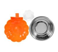 Toyvian Pumpkin-shaped Hanging Pet Bowl for Dogs and Rabbits, Shatter-resistant and Bite-resistant Stainless Steel and Plastic Feeder Bowl Suitable for Feeding and Attaching to Cage
