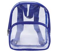 Toyvian Pvc Waterproof Small Backpack Blue Fashion Casual Daypack with Practical Design for Working and Walking