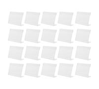 Toyvian QR Code Stand Maintaining Clarity L Shaped Structure Acrylic and 20pcs Upright Design, Sign Holder for Stable Support Commercial Environments and Supermarkets Counter Display