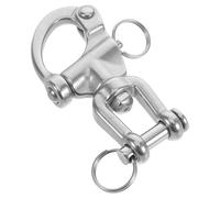 Toyvian Quick Release Boat Hook Stainless Steel Snap Shackle with Swivel Eye for Smooth Operation and Sturdy Marine Grade Performance in Sailing Rigging and Rope Applications