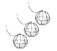 Toyvian Rabbit Hay Feeder Ball 3Pcs Hanging Dispenser Stainless Steel Suitable for Small Pets Such As Bunnies Guinea Pigs and Chinchillas