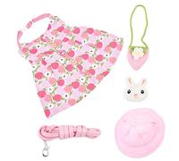Toyvian Rabbit Leash for Pet Outfit Sturdy Traction Rope Bunny Clothes Hat for Small Animals Like Dutch Rabbits and Guinea Pigs