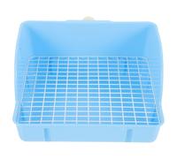 Toyvian Rabbit Potty Litter Box with Sided Fence Prevents Splashing Plastic Rectangular Design Beautiful Color for Bedroom and Pet Shop Suitable for Puppy and Hamster