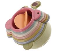 Toyvian Rabbit Stacking Cups Multi-color Reusable Bunny Food Hiding Cups for Outdoor and Indoor Play, Sizes Garden Rabbit Toys for Babies 6-12 Months Small Animals Enrichment