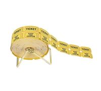 Toyvian Raffle Ticket Dispenser with Yellow Tickets and Simple Holder for Carnivals Fundraisers Parties Auctions Bingo Event Entry and Reward Lotteries