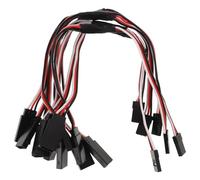 Toyvian Rc Extension Cable Y 6Pcs 200Mm Female to Splitter Wire for Model Aircraft and Remote Control Car Esc Signal Transmission