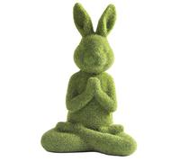 Toyvian Realistic Flocking Rabbit Figurine for Garden and Patio Lawn Decoration Indoor Plush Bunny Model for Home Office Dormitory Ornament Cute Small Rabbit Sculpture Bringing Festive