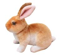 Toyvian Realistic Plush Bunny Stuffed Rabbit Soft Brown Sitting Rabbit Plush for Animal Stuffed Animal for and Boys