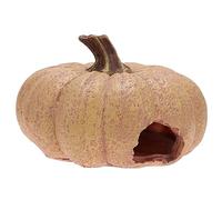 Toyvian Realistic Pumpkin Reptile Hide Nest Durable Rest Cave for Snakes Spiders Turtles Eco Friendly Durable Home Shelter and Humidifying Habitat Ornament for Terrariums and Aquariums