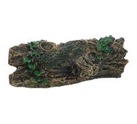 Toyvian Realistic Resin Reptile Cave Fish Hide Pets Basking Platform Wear Resistant Habitat Décor for Newts and Reptiles Aquarium