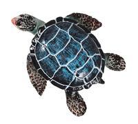 Toyvian Realistic Resin Sea Turtle Figurine Tabletop Ornament Lovely Animal Craft for Aquarium Decor Blue Turtle Statue Collectible Gift