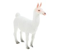 Toyvian Realistic Simulation Alpaca Model Figure for Animal Figurine Collectors Small White Alpaca Statue Decorative Wildlife Animal Toy for Home and Office Display