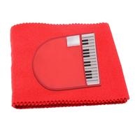 Toyvian Red 2pcs Piano Keyboard Cover and Soft Microfiber Cloth Set with Gloves Anti-scratch Dustproof Protector for 88-key Piano Keyboard Essential Supply