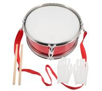 Toyvian Red Educational Percussion Instrument Toy Snare Drum Set Featuring Steel and Wood Construction to Enhance Hand to Eye Coordination for Children for Beginner Future Artists