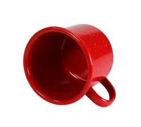 Toyvian Red Enamel Mug with Curled Rim Starrylight Pattern Solid Tea and Coffee Cup for Household and Office Use