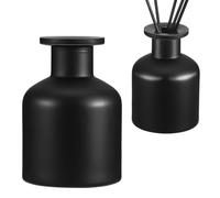 Toyvian Refillable Glass Diffuser Bottles 150Ml Round Aromatherapy Containers with Reed Sticks for Spa Home Office Use