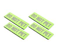 Toyvian Reflective Service Dog Patch 4Pcs Nylon Decal Removable Do Not Pet Labels for Puppy Harnesses Collars Leash Lightweight for Photo Taking Green Stickers