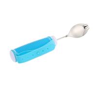 Toyvian Rehabilitation Aid Spoon for Elderly with Anti-shake Design, Easy-to-hold Portable Cutlery Spoon, Blue One-piece Utensil for Disability and Daily Living Assistance