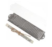 Toyvian Religious Mezuzah Door Decor Metal Retro Mezuzah with Scroll Ancient Silver Judaica Ornament for Home Entryway Sacred Blessing