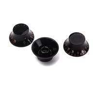 Toyvian Replacement Guitar Knobs Black Volume Tone Control Set 3pcs Knobs for Style Electric Guitars Gd34