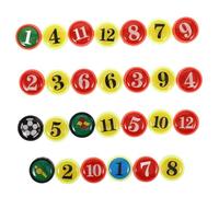 Toyvian Replacement Magnetic Numbered Player Pieces for Soccer Board, 54pcs Football Training Accessories Set for Coaches, Sports Soccer Board Magnets for Tactical Strategy and Practice
