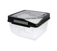 Toyvian Reptile Breeding Box and Pet Display Container, Black Plastic Habitat Box for Spiders, Lizards, and Insects, Sturdy Enclosure Suitable for Reptiles and Exotic Pets