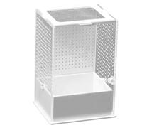 Toyvian Reptile Feeding Box Terrarium Habitat with Vents for Pets for Spiders and Geckos Portable Insect Breeding Case