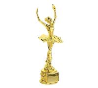 Toyvian Resin Ballet Dancer Trophy for Dance Competition Performance Award with Stable Base Lightweight Decorative Ornament for Parties and Awards